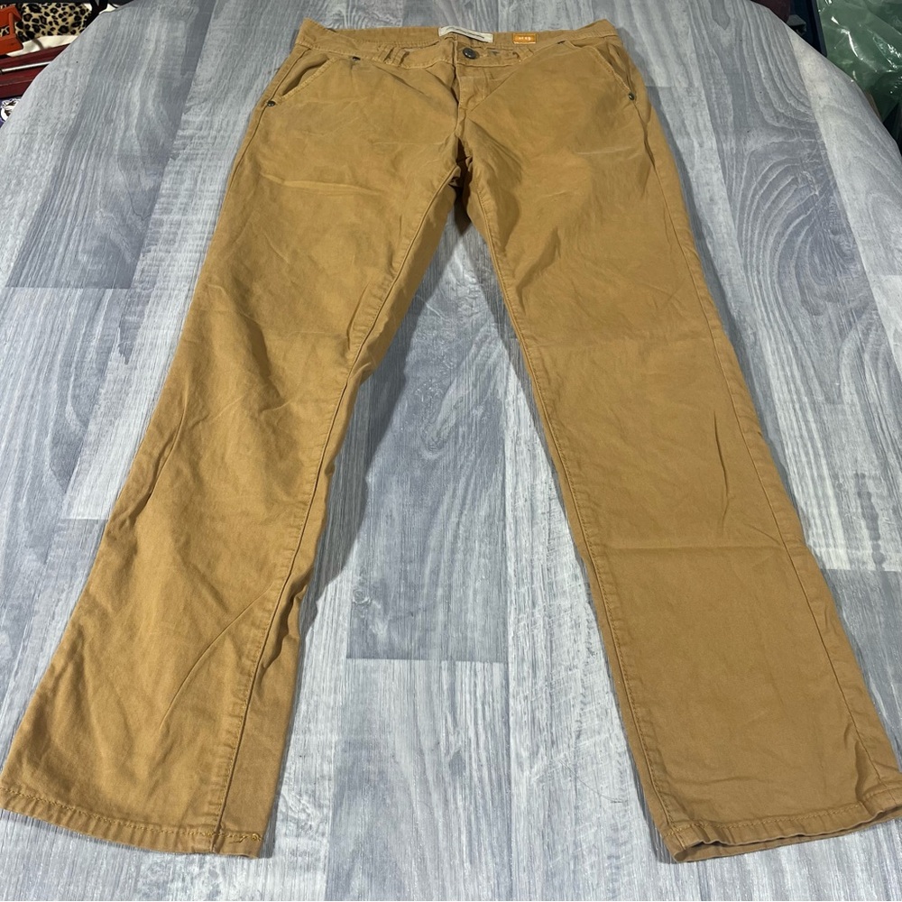 Anthropologie Pilcro and the Letterpress Tan Straight-Leg Pants; 29 Women’s